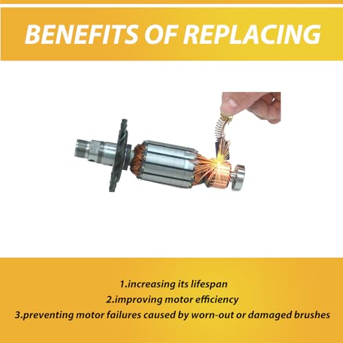 MARSTEK 10 Pack N398321 Replacement Electric Motor Carbon Brushes Compatible with DEWALT DWP849 DWP849X DWP849X-B3 DWP849X-BR N398327 N103592 N088403 Power Tool - Image 5