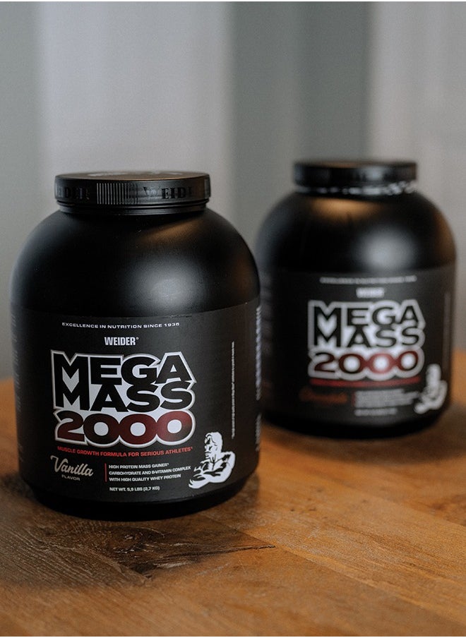Weider Mega Mass 2000 - 2.7kg Chocolate, High-Calorie Mass Gainer  - Image 5