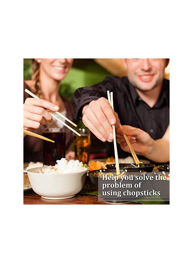 S-TOP Chopstick Helpers 5 Pieces Reusable Chopstick Helpers Training Chopsticks BPA Free POM Fon-Toxic Non-Slippery for Many Age, Beginner, Trainers or Learner, Left or Right Hand Red - Image 3