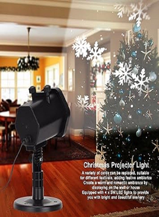 Christmas Projector Lights, 3 Patterns 12 Shapes, Plug in Card, Christmas Outdoor Decorations Lamp, Outdoor Projector Lights IP44 Waterproof for Christmas Garden Patio - Image 1
