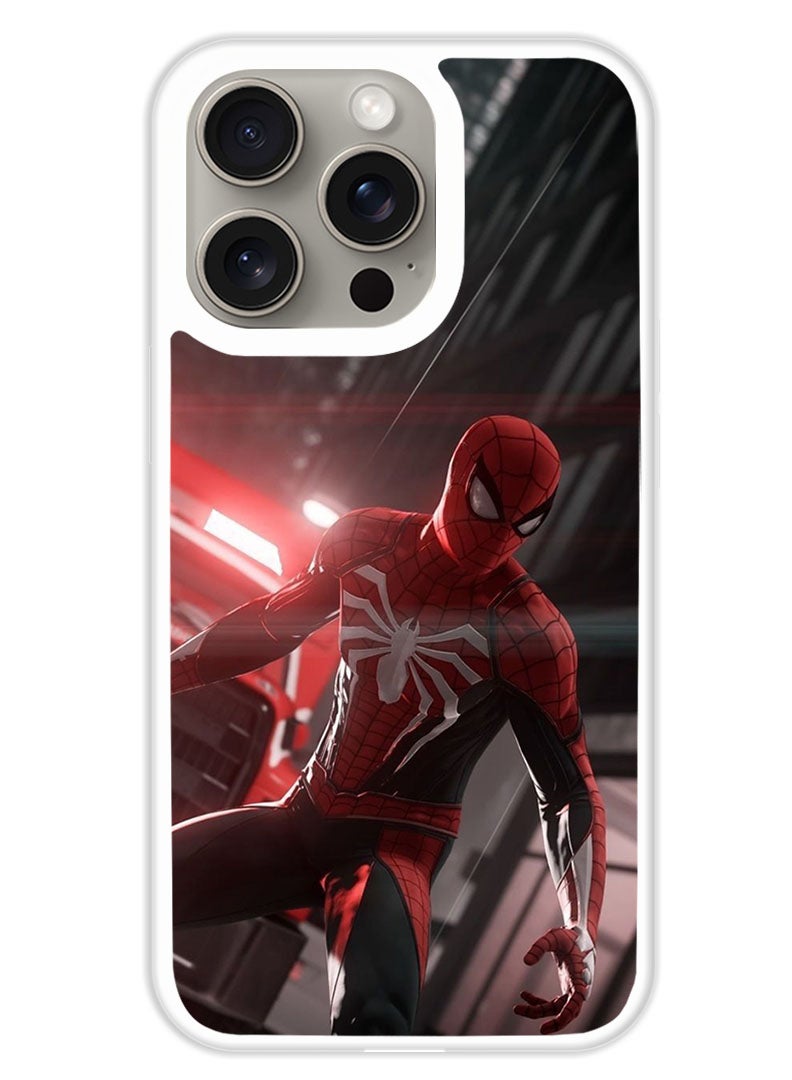 Theodor Protective Case Cover For APPLE IPHONE 15 Pro Spider Man 2 (White Bumper) - Image 1