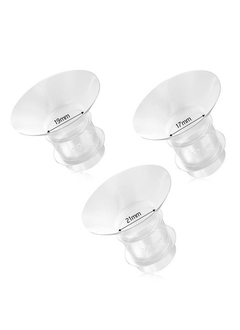 3PCS Breast Milk Pump Inserts Breast Converter Practical Breast Pump Replacement 17mm 19mm 21mm