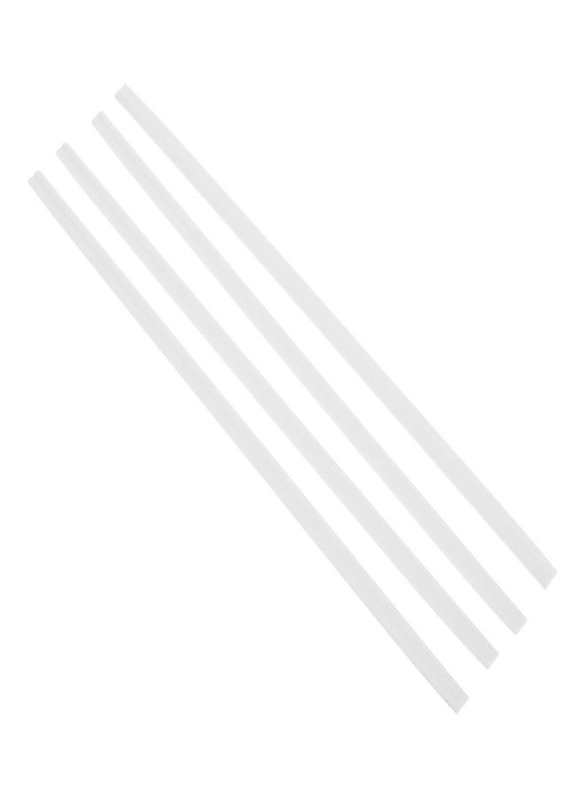 Supvox Miniature Dollhouse Trims: 4 Pcs White Baseboard Edgings - 9.84In Lightweight Decorative Molding for Dollhouse Accessories DIY Crafts Architectural Details - Image 1