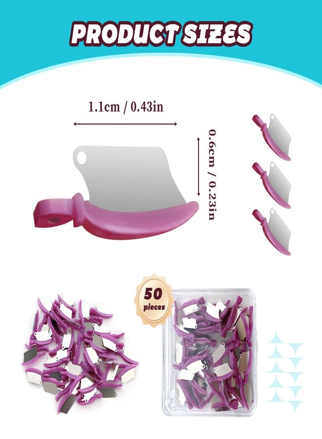 Ceonam 50 Pack Dental Sectional Matrix Wedges - Teeth Restoration Contouring Wedges and Metal Matrices for Molar and Premolar Procedures, Orthodontic Tools Kit (Purple - Image 2