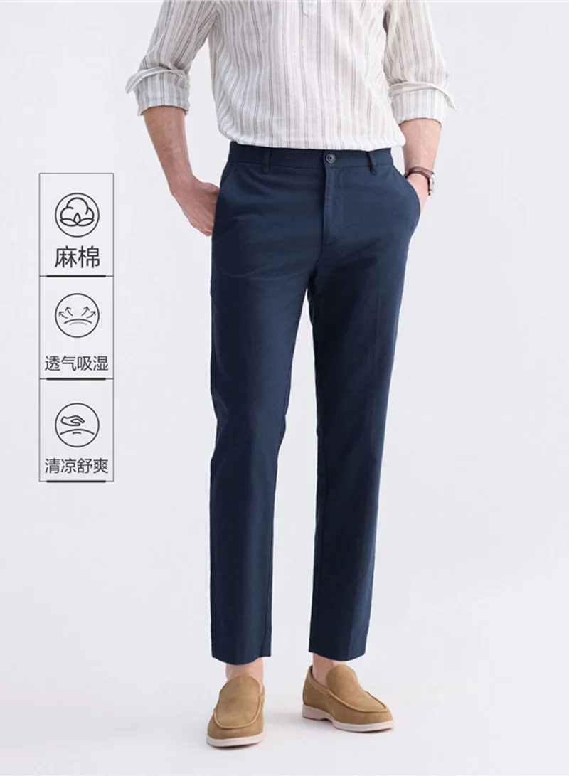 Men’s Slim Taper Linen Cotton Pants