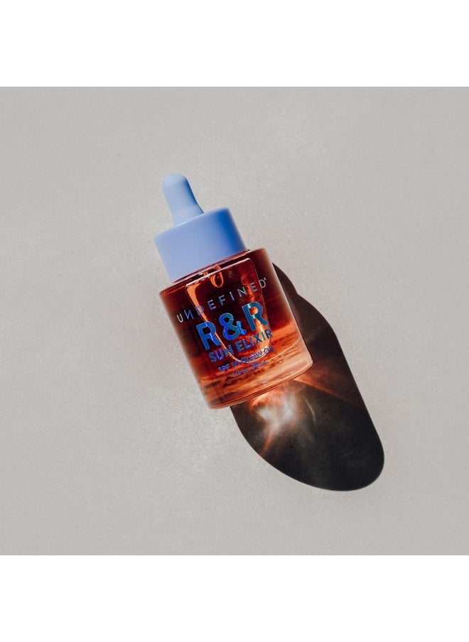 Undefined Beauty R&R Sun Elixir Broad Spectrum Spf 30 Glow Oil Infused With Vitamin C Amla Tsubaki Seed Milk Thistle To Brighten Protect And Nourish Face Oil Hair Oil Scalp Oil Body Oil  - Image 3