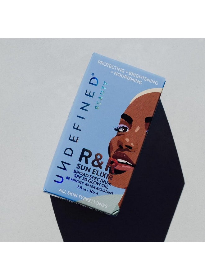 Undefined Beauty R&R Sun Elixir Broad Spectrum Spf 30 Glow Oil Infused With Vitamin C Amla Tsubaki Seed Milk Thistle To Brighten Protect And Nourish Face Oil Hair Oil Scalp Oil Body Oil  - Image 2