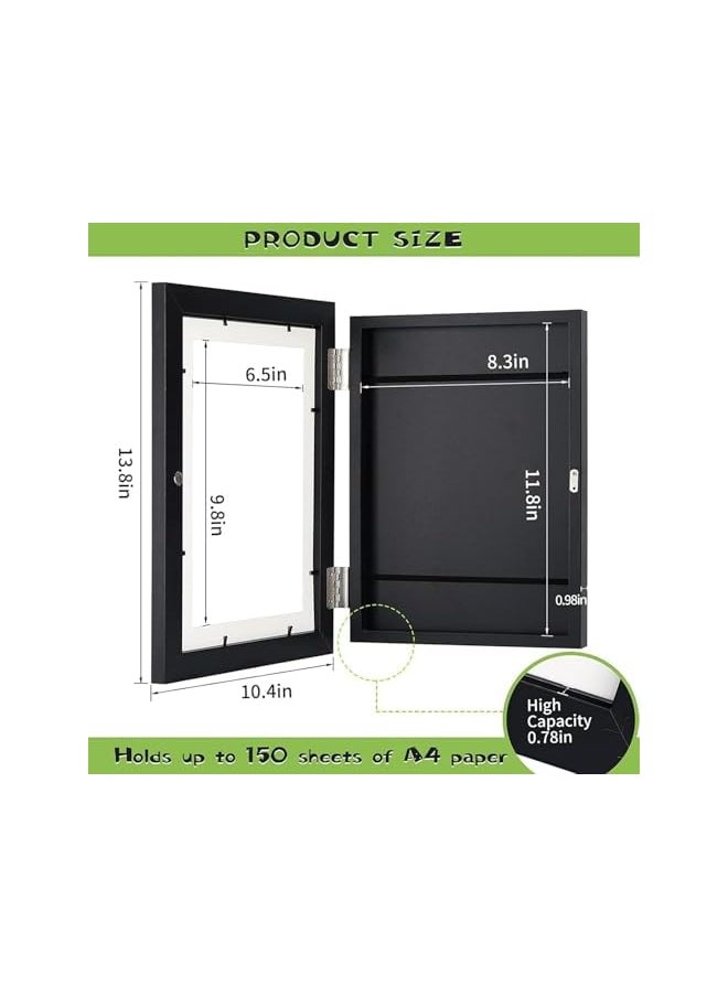 The Bros 2PCS Kids Art Frame, Changeable Display Picture Frame A4, Front Opening Frames for Children's Drawings, Projects, Schoolwork, Crafts Hanging (White)  - Image 2