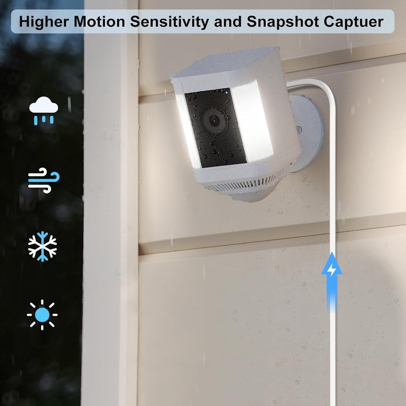 ALERTCAM Outdoor Power Adapter Compatible with Spotlight Cam Plus/Pro (Battery), 25ft/7.5m Waterproof USB-C Power Cord Continuously Charge Your Camera,White - Image 5