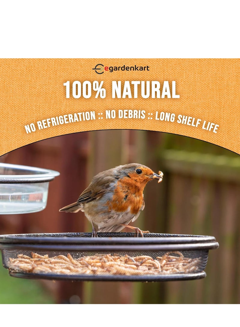 Egardenkart Egardenkart Dried Mealworms, Meal worms High-Protein Treats for Birds, Chickens, Turtles, Fish, Hamsters and Hedgehogs All Natural Animal Feed - Image 5