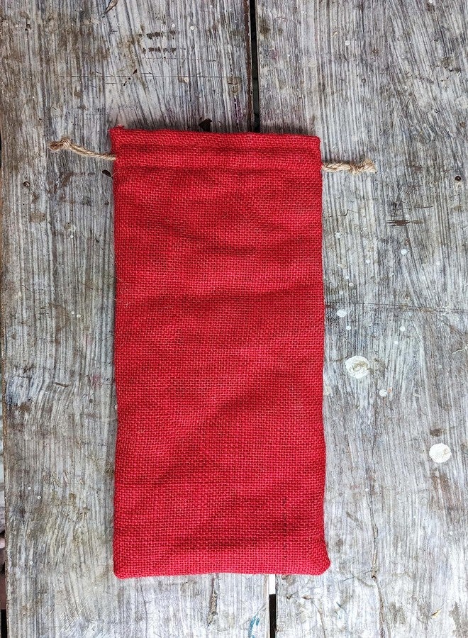 Handmakers Red Jute Wine Bags for 1 LTR Bottle | Jute Gift Bag for Wine Bottle | Wine Bottle Bag with Cheers - Image 5