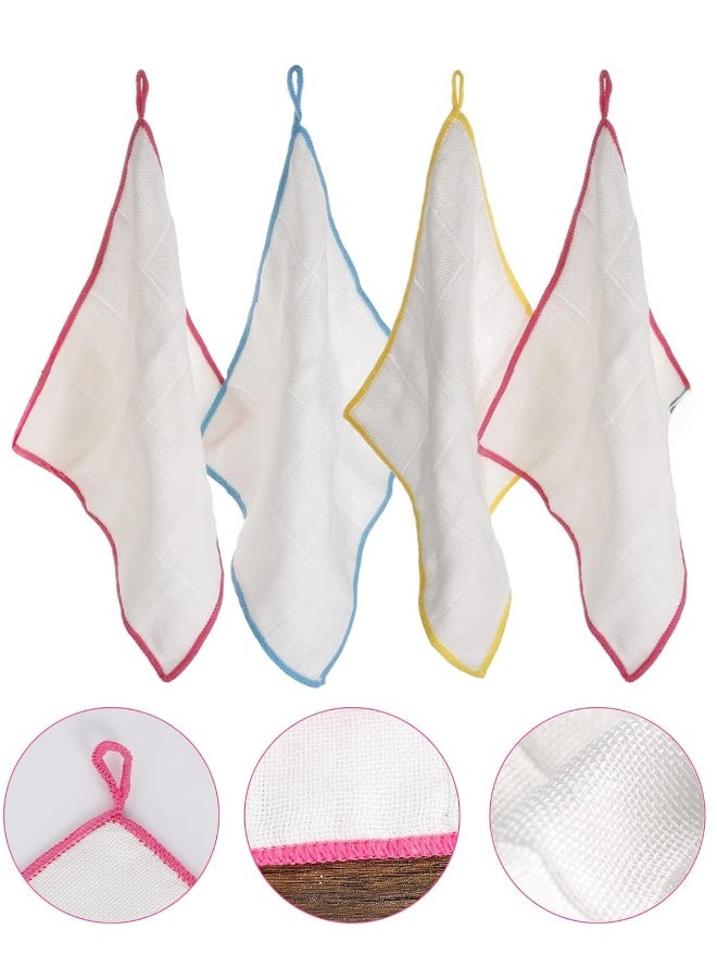 4-Piece Multi-Purpose Cotton Cleaning Cloth Set – Highly Absorbent Cleaning Cloths for Kitchen, Bathroom, and Glass – Soft Towels for Easily Removing Dirt and Drying Surfaces – Random Colors - Image 1