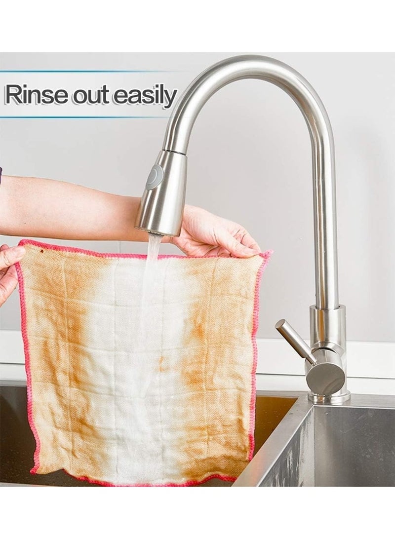 4-Piece Multi-Purpose Cotton Cleaning Cloth Set – Highly Absorbent Cleaning Cloths for Kitchen, Bathroom, and Glass – Soft Towels for Easily Removing Dirt and Drying Surfaces – Random Colors - Image 4