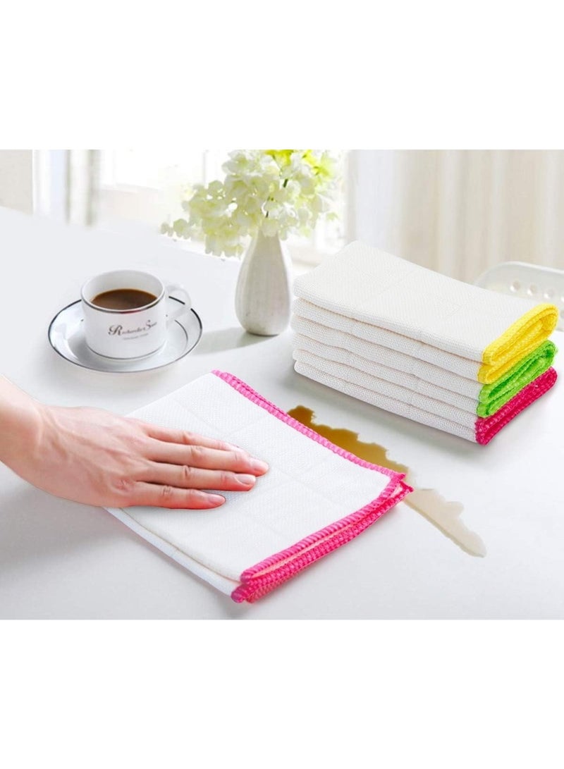 4-Piece Multi-Purpose Cotton Cleaning Cloth Set – Highly Absorbent Cleaning Cloths for Kitchen, Bathroom, and Glass – Soft Towels for Easily Removing Dirt and Drying Surfaces – Random Colors - Image 3