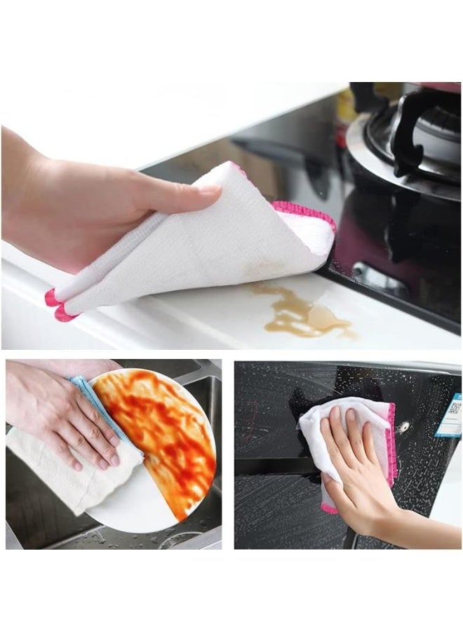 4-Piece Multi-Purpose Cotton Cleaning Cloth Set – Highly Absorbent Cleaning Cloths for Kitchen, Bathroom, and Glass – Soft Towels for Easily Removing Dirt and Drying Surfaces – Random Colors - Image 5