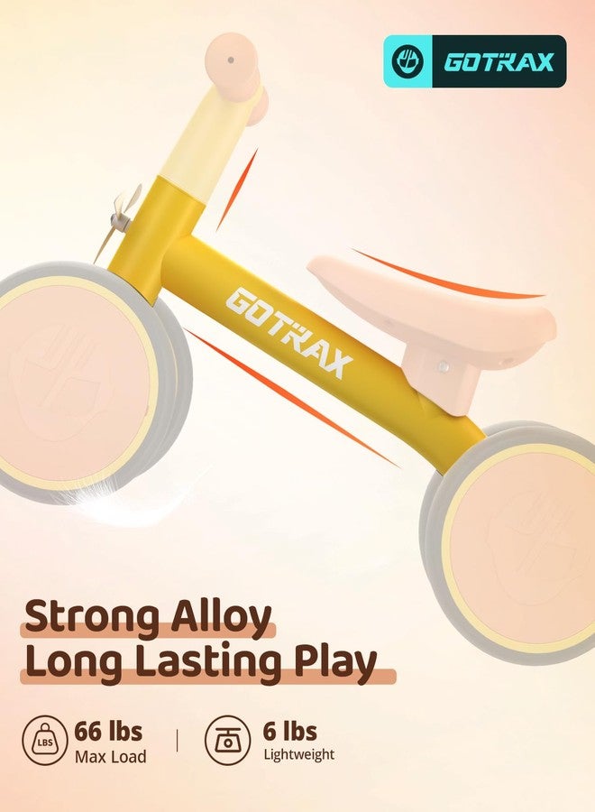 Gotrax Baby Balance Bike 1-2 Years, 7" Front&Rear Silent Wheels, Sturdy Steel Frame 66 lbs Load, Quick 2-Min Assembly, CPC Certified, Comfortable Soft Seat, Toddler Birthday Gift for Boys&Girls Yellow - Image 2