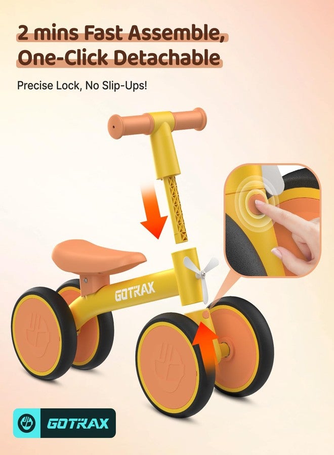 Gotrax Baby Balance Bike 1-2 Years, 7" Front&Rear Silent Wheels, Sturdy Steel Frame 66 lbs Load, Quick 2-Min Assembly, CPC Certified, Comfortable Soft Seat, Toddler Birthday Gift for Boys&Girls Yellow - Image 5