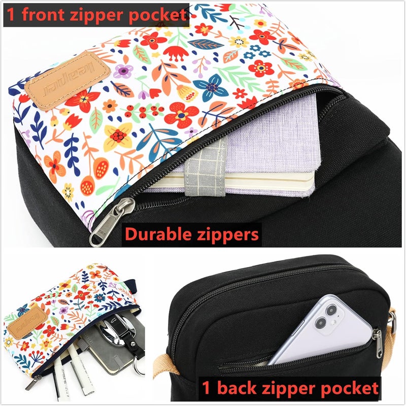 Leaper Girls Crossbody Purses for Kids 2 PCS Cross Body Bag Women Messenger Bag Girls Canvas Bag Cross Body Purse Set | for Kids, 2 PCS, Women - Image 4