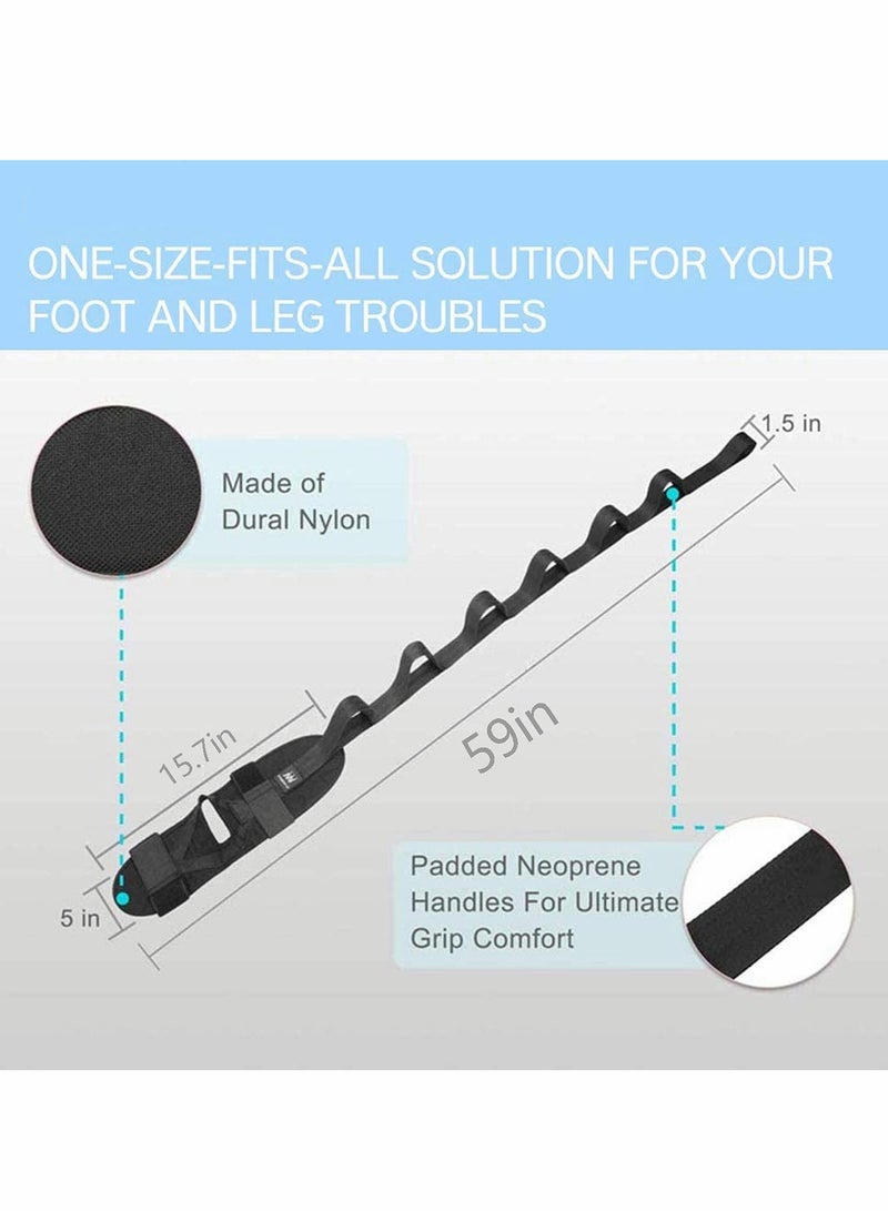 SOLARAE Yoga Stretch Belt, Ligament Training Strap Belt, Multi Loops Adjustable Yoga Stretching Strap with loops Ligament Stretch Band for Sports Yoga Practice Pilates Exercise - Image 5