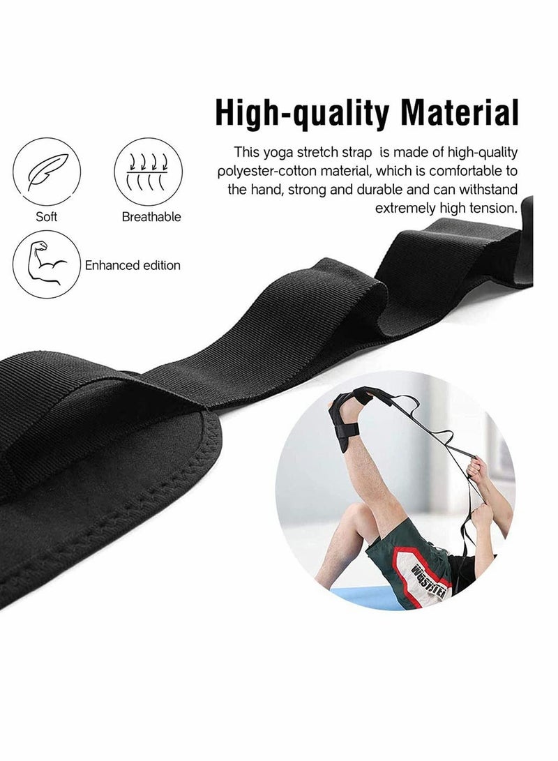 SOLARAE Yoga Stretch Belt, Ligament Training Strap Belt, Multi Loops Adjustable Yoga Stretching Strap with loops Ligament Stretch Band for Sports Yoga Practice Pilates Exercise - Image 2