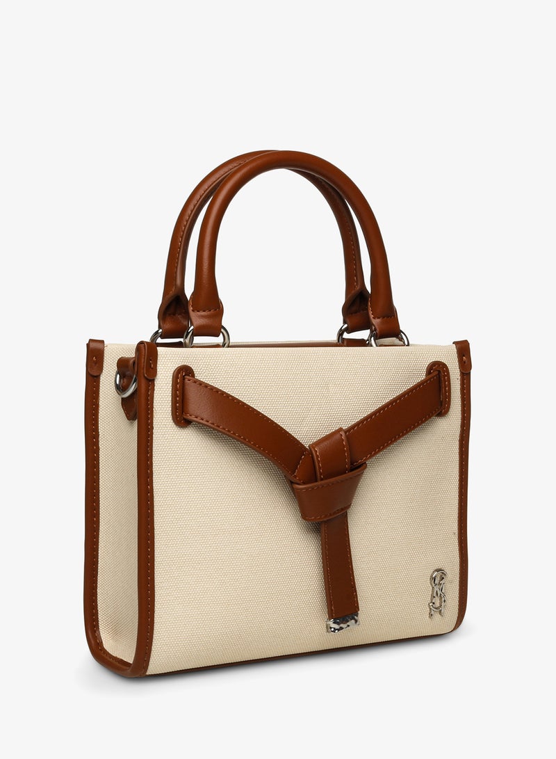 STEVE MADDEN Canvas Smooth PU Mini Tote Bag - Image 3