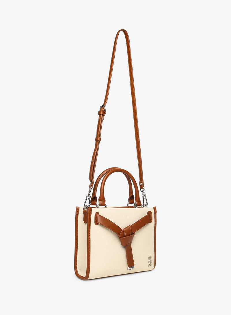 STEVE MADDEN Canvas Smooth PU Mini Tote Bag - Image 4