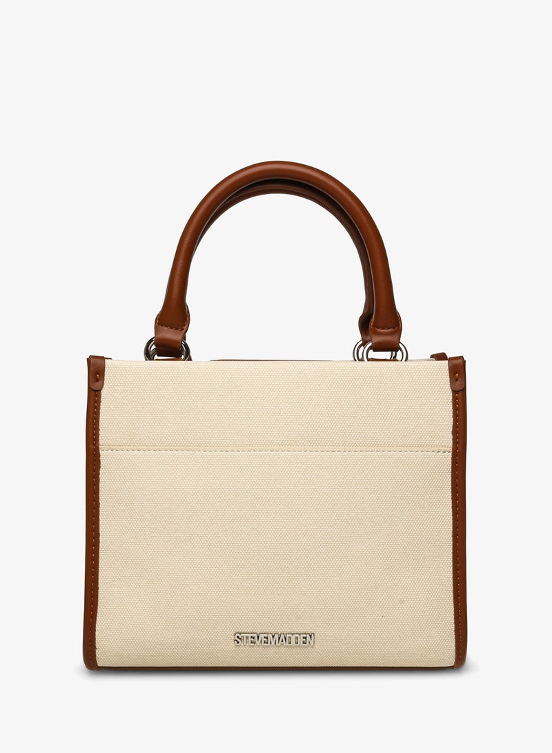 STEVE MADDEN Canvas Smooth PU Mini Tote Bag - Image 2