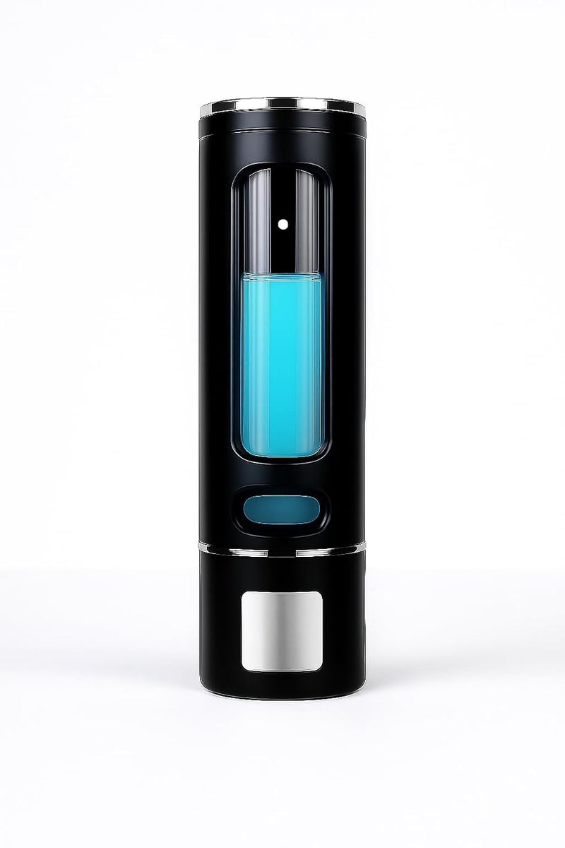 Bathoyum Multi Purpose Chrome Plated ABS Plastic Soap/Sanitizer/Conditioner/Lotion Gel Dispenser for Bathroom Kitchen (Black) - Image 1
