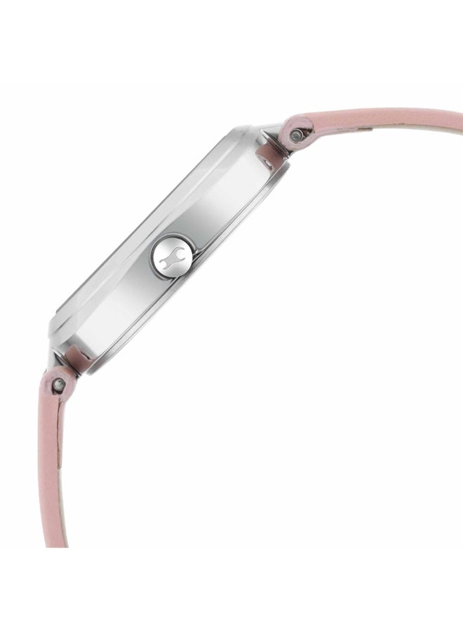 fastrack ساعة نسائية كاجوال بتاج وردي وحزام وردي - 6247SL01 - Image 3