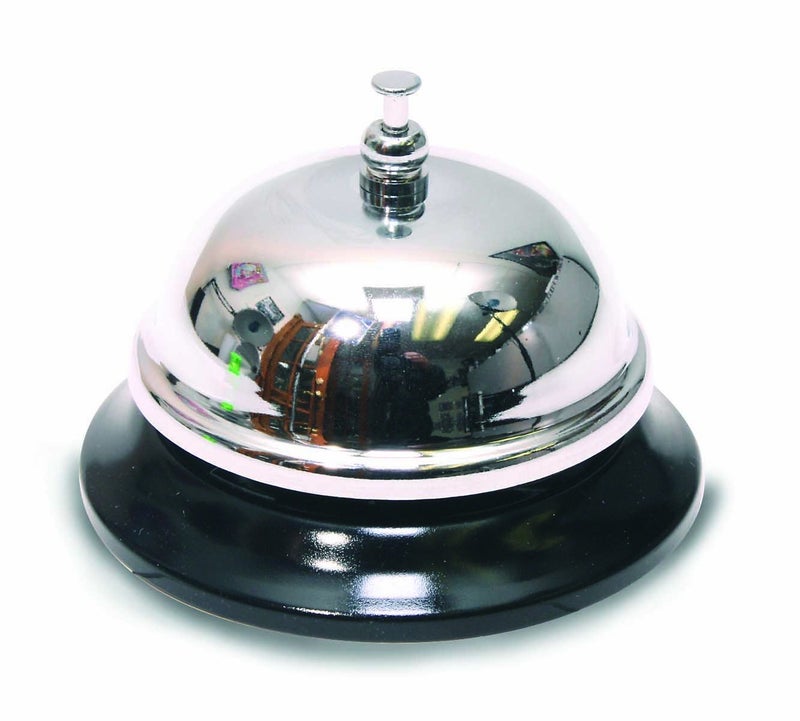 The Pencil Grip The Classics All-Metal Call Bell, Chrome Finish, No-Slip Base (TPG-343)