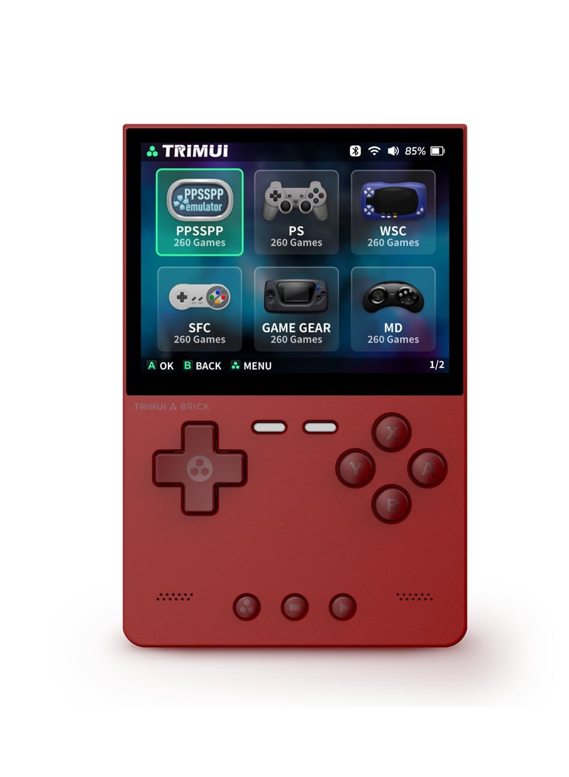 Trimui Brick Handheld Game Linux Console T3040 Portable Open-Source Allwinner A133P PowerVR GE8300 3.2 inches IPS Full-fit Screen Built-in Mono Microphone 3000mAh