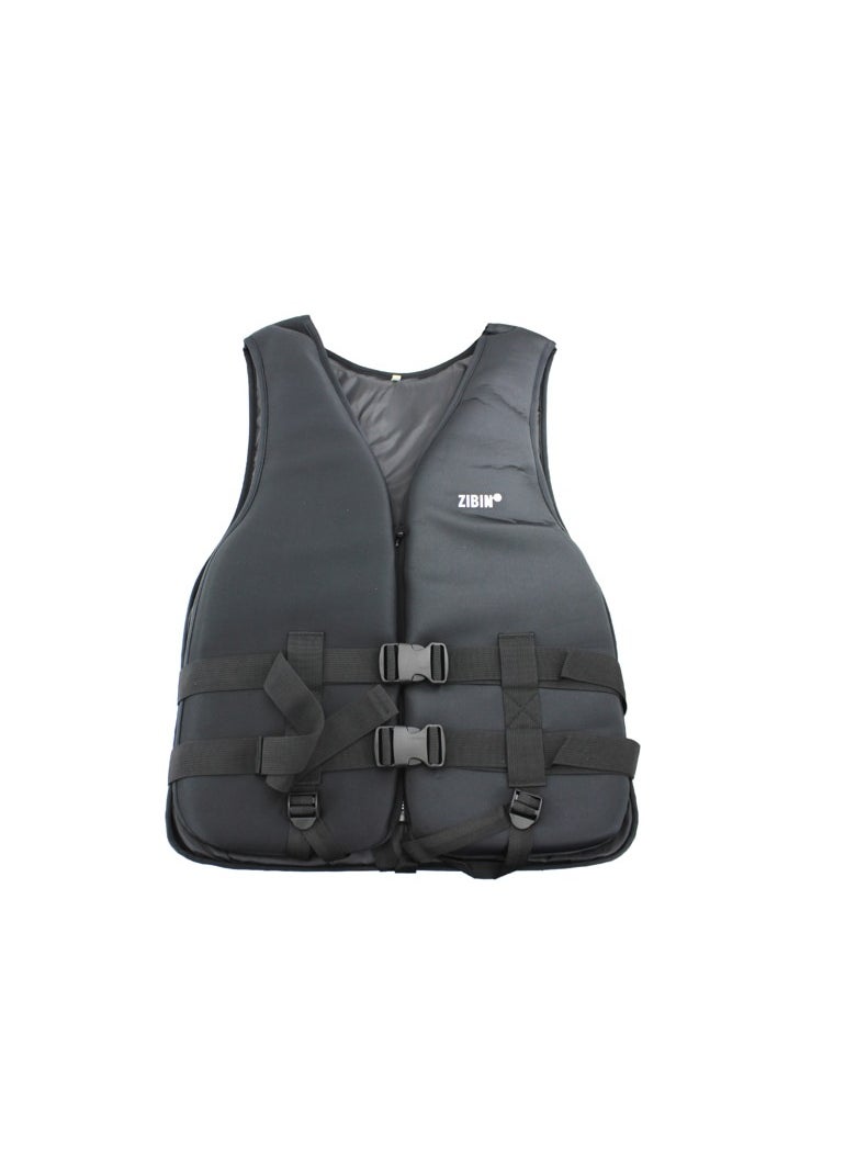 AL QADAH Swim Jacket Adult [XXL] 2-Belt High Visibility Reflecting Tape Swim Vest For Water Safety  - Image 1