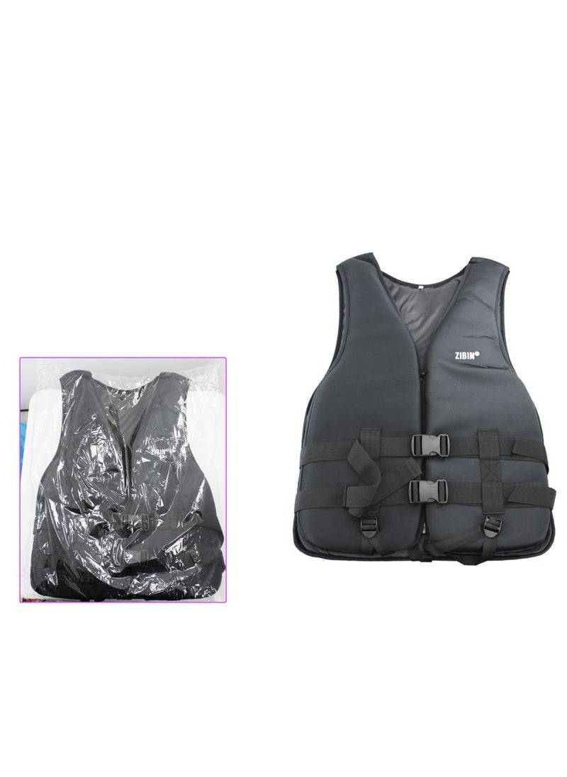 AL QADAH Swim Jacket Adult [XXL] 2-Belt High Visibility Reflecting Tape Swim Vest For Water Safety  - Image 2
