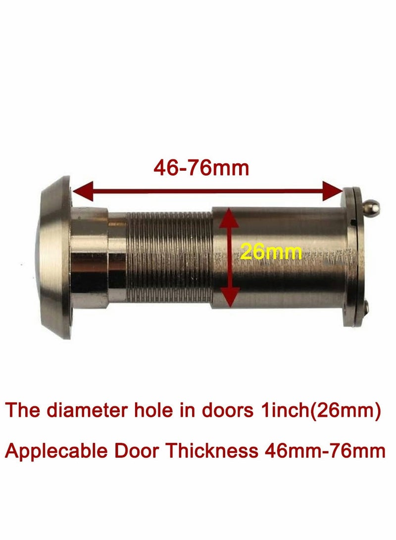 Safety Door Viewer Solid Brass 220° Viewer/Peephole with Heavy Duty Rotating Privacy Cover Doors Durable for Home Office Hotel 1.4'' to 2.36'' - Image 2