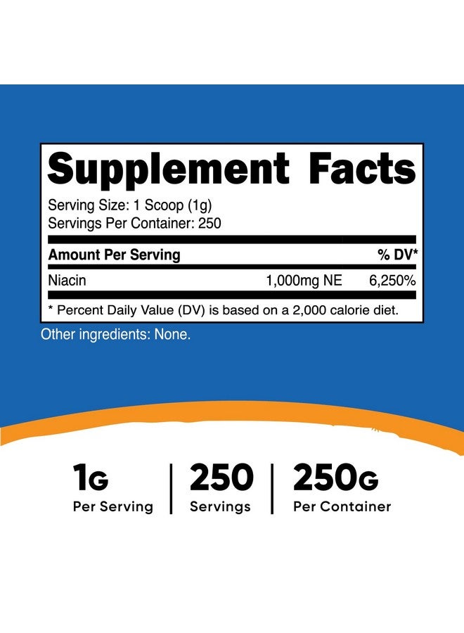 Nutricost Niacin Vitamin B3 Powder 250 Grams - 1G Per Serving - Vitamin B3 (Niacin) Powder - May Cause Flush - Image 2