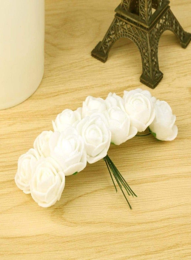 Maahal™ Pack of 24Pcs, White Rose Flower Hair Juda Pin Hair Accessories for Women/Girls - Image 3