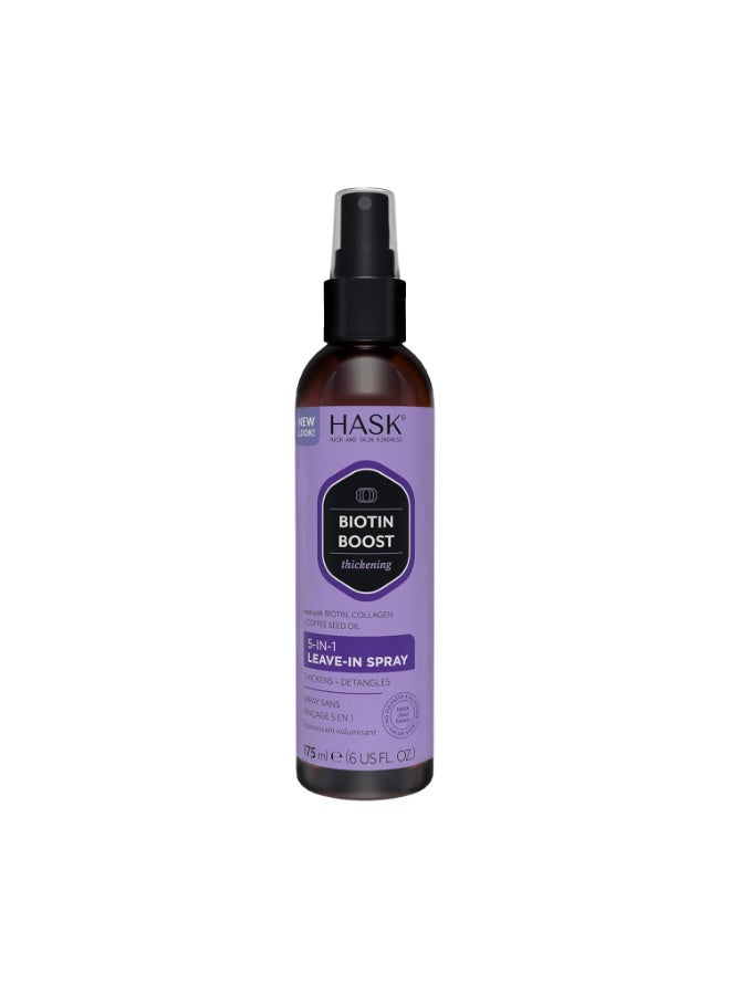 HASK HASK Thickening BIOTIN 5-in-1 Leave In Conditioner Spray for all hair types, color safe, gluten free, sulfate free, paraben free - 6 Fl Oz  - Image 1