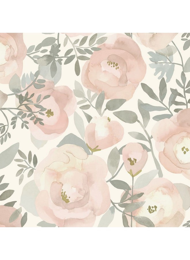 NuWallpaper Rose Peachy Keen Peel & Stick Wallpaper  - Image 1
