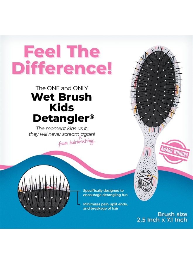 Wet Brush Kids Detangler Hair Brushes - Rainbows - Midi Detangling Brush with Ultra-Soft IntelliFlex Bristles Glide Through Tangles with Ease - Pain-Free Comb for All Hair Types - Image 2