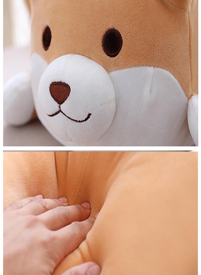 Levenkeness Shiba Inu Dog Plush Pillow, Cute Corgi Akita Stuffed Animals Doll Toy Gifts for Valentine's Gift, Christmas,Sofa Chair, Brown Round Eye, 15" - Image 3
