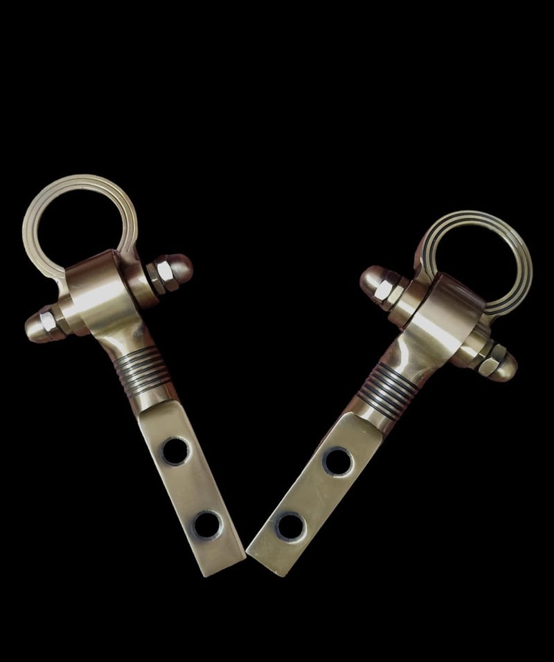 Kkriya Home Decor 2 PCS Heavy Duty HIGrade Quality Life TIME WARRENTY Ceiling Pillar KADA Swing Hammock Antique Finish Pure Stainless Steel Brass 16MM Rod with Weight Capacity of 1000KG  - Image 1