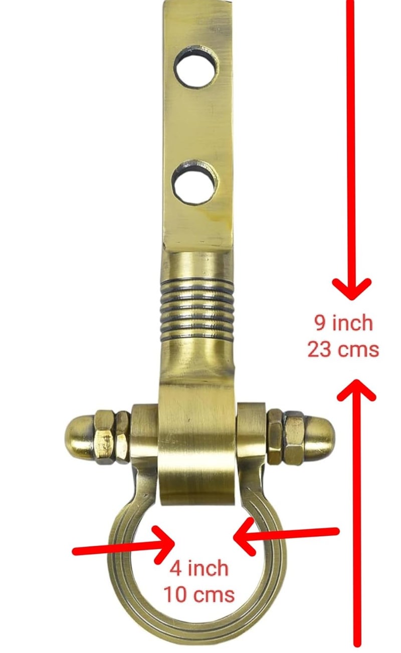 Kkriya Home Decor 2 PCS Heavy Duty HIGrade Quality Life TIME WARRENTY Ceiling Pillar KADA Swing Hammock Antique Finish Pure Stainless Steel Brass 16MM Rod with Weight Capacity of 1000KG  - Image 2