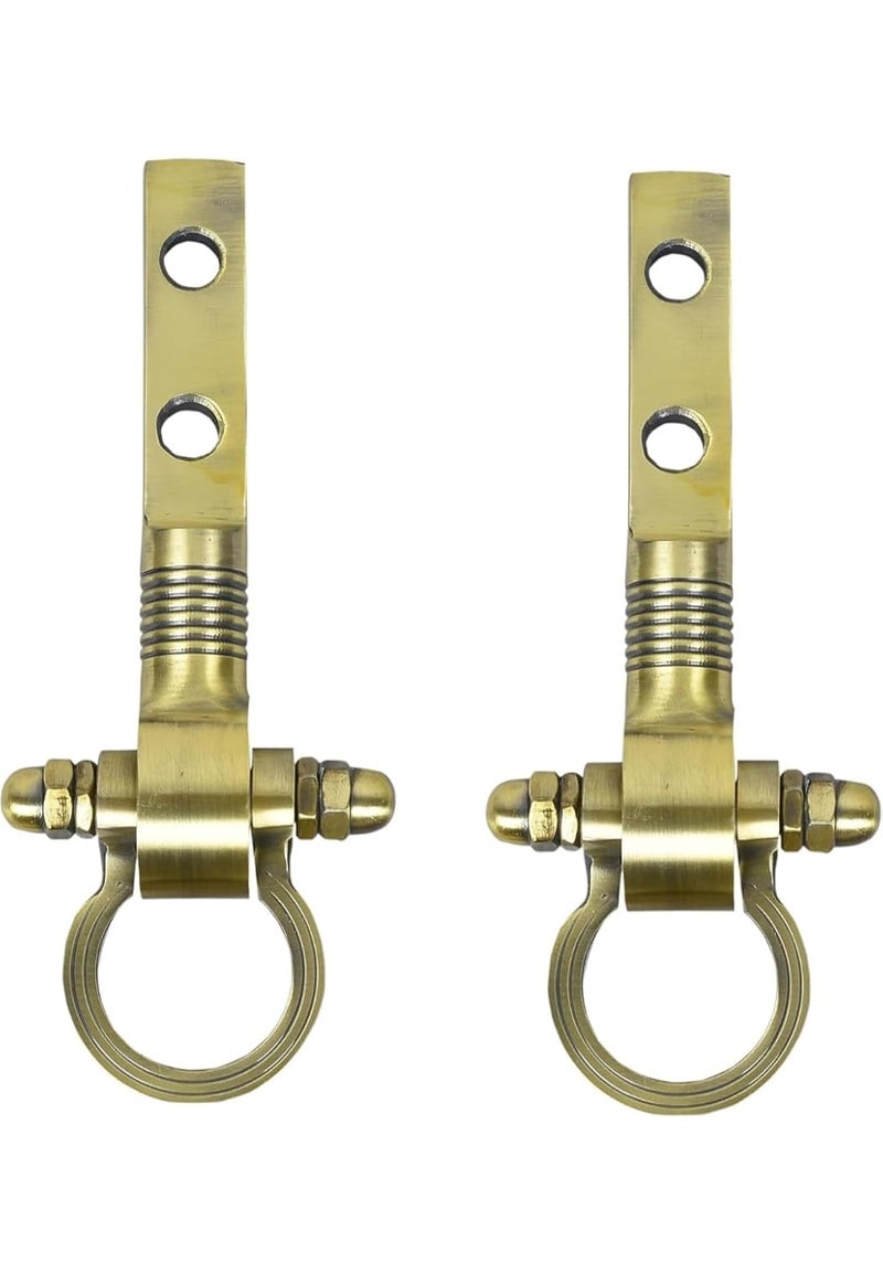 Kkriya Home Decor 2 PCS Heavy Duty HIGrade Quality Life TIME WARRENTY Ceiling Pillar KADA Swing Hammock Antique Finish Pure Stainless Steel Brass 16MM Rod with Weight Capacity of 1000KG  - Image 5