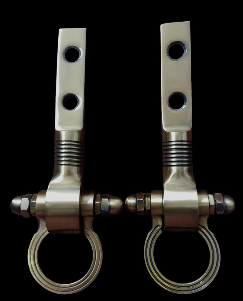 Kkriya Home Decor 2 PCS Heavy Duty HIGrade Quality Life TIME WARRENTY Ceiling Pillar KADA Swing Hammock Antique Finish Pure Stainless Steel Brass 16MM Rod with Weight Capacity of 1000KG  - Image 3
