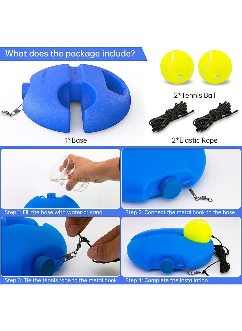 PCOMORE Pro Tennis Trainer Rebound Ball Kit, Solo Tennis Training Equipment for Self-Practice, Portable Tennis Training Tool, Tennis Rebounder Kit - Solo Practice with 2 Balls | Portable | Beginner Friendly  - Image 4