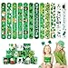 Genuvi St Patricks Slap Bracelets for Kids 36PCS Bulk Shamrock Snap Bracelets St Patricks Day Party Favors Goodie Bag Stuffers Supplies St Patricks Day Accessories Treats Green Irish Gifts Toys for Kids - Image 2