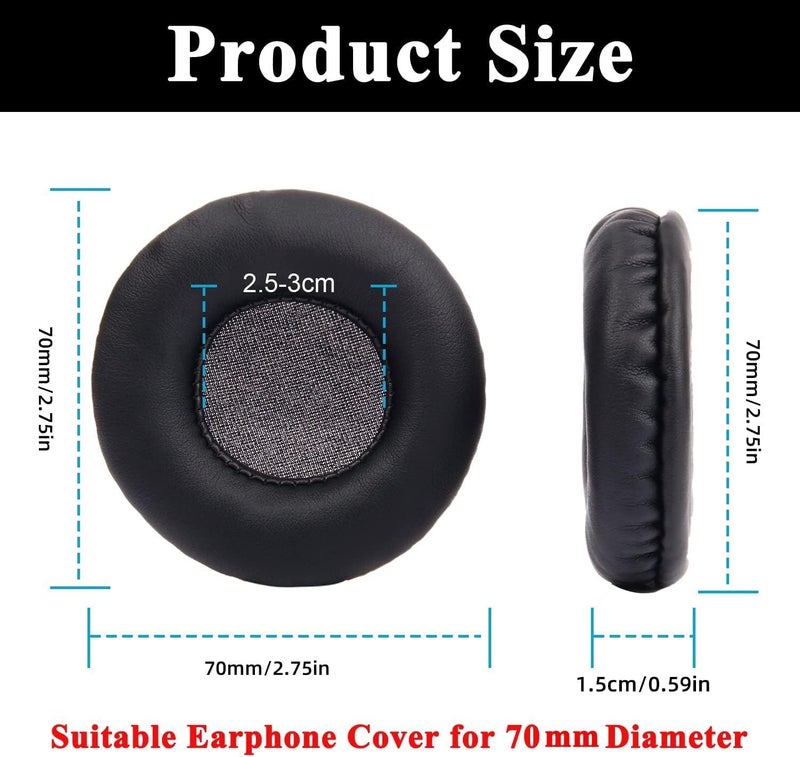 Sounce Replacement Earpads Cushion Compatible with JBL Infinity Glide 500 & 700 Headphones Ear Pads with Softer PU Leather Earmuffs High-Density Foam Ear Cushion Pads - Black - Image 3