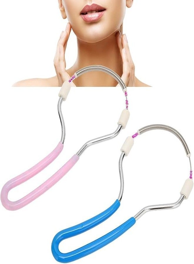 FLIZZOW Portable Painless Spring Facial Hair Remover for Women - Threading Tool Epilators Unwanted Hair on Upper Lip Chin Face - Image 5