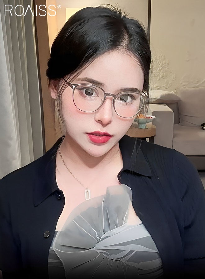 roaiss Retro Blue Light Blocking Glasses for Women, Blue Light Filter Computer Reading Gaming TV Phones Round Eyeglasses, Fashion Anti Eyestrain Headache Eyewear - Image 2