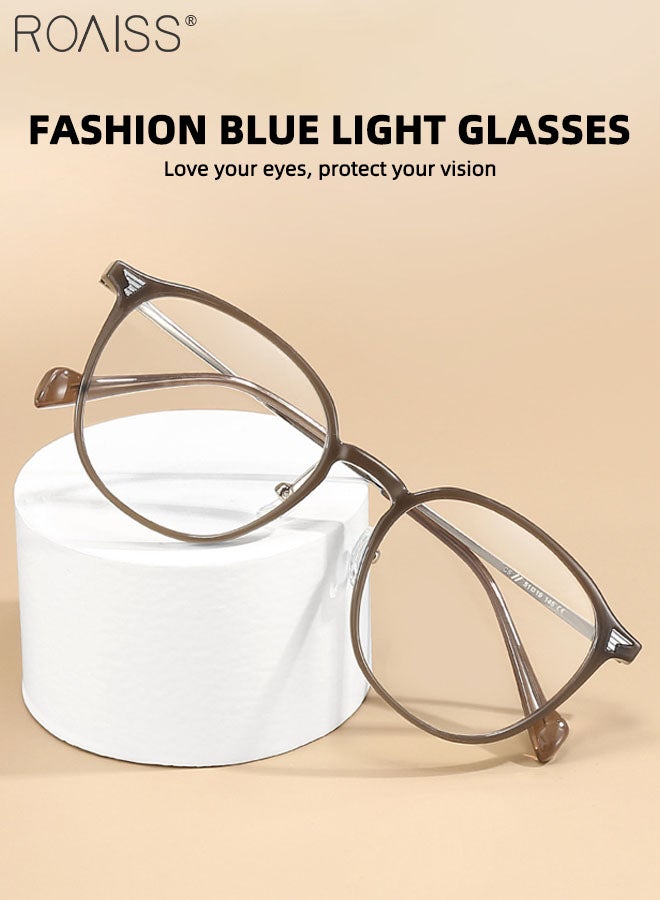 roaiss Retro Blue Light Blocking Glasses for Women, Blue Light Filter Computer Reading Gaming TV Phones Round Eyeglasses, Fashion Anti Eyestrain Headache Eyewear - Image 5